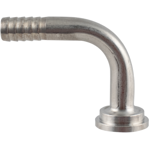 3/16 Inch Stainless Steel Elbow Tailpiece Assembly - Draft Beer Hose Fitting, Model 582CP-11A
