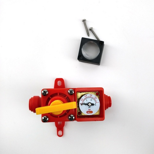 Duotight BlowTie 2 | Diaphragm Spunding Valve | Built-In Pressure Gauge | 0-15 PSI | 8 mm Duotight