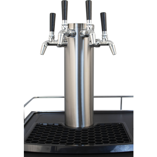 KOMOS® Double-Wide Kegerator with NukaTap® Stainless Steel Faucets | FREIGHT SHIPPING ONLY