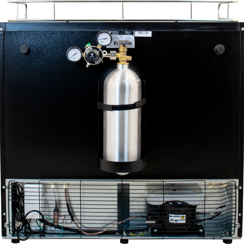KOMOS® Double-Wide Kegerator with Stainless Double T Bar Tower - 6 Tap - FREIGHT SHIPPING ONLY