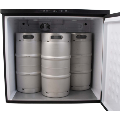 KOMOS® Double-Wide Kegerator with Stainless Double T Bar Tower - 6 Tap - FREIGHT SHIPPING ONLY