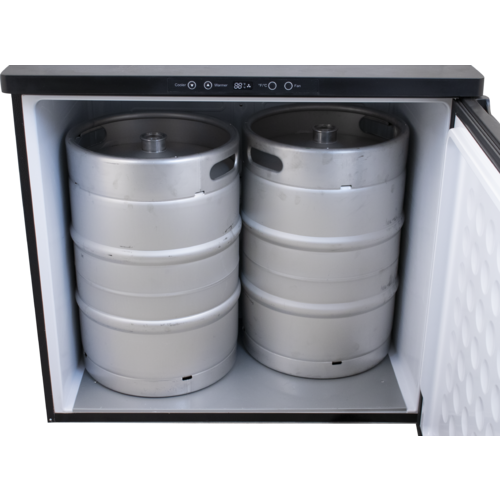 KOMOS® Double-Wide Kegerator with Stainless Double T Bar Tower - 6 Tap - FREIGHT SHIPPING ONLY