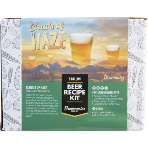 Clouds of Haze Hazy/Juicy Double IPA Brewmaster Extract Beer Brewing