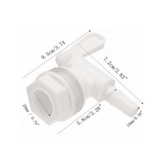 Farro Glass Wide Mouth Carboys | Replacement Plastic Spigot | Twist Handle | Barbed End