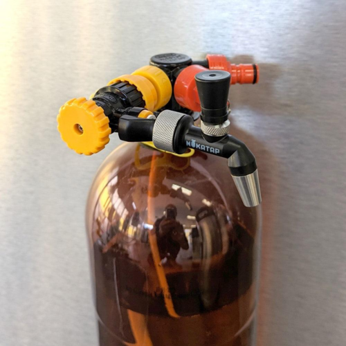 NukaTap® Mini Beer Faucet Assembly Kit | Flow Control Ball Lock Quick Disconnect (QD) | Duotight Adapter | Self Closing Spring