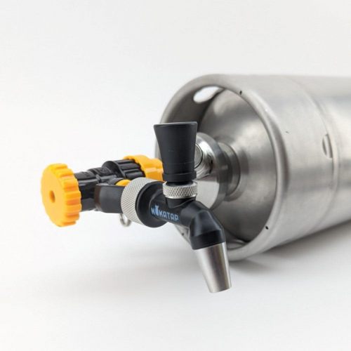 NukaTap® Mini Beer Faucet Assembly Kit | Flow Control Ball Lock Quick Disconnect (QD) | Duotight Adapter | Self Closing Spring