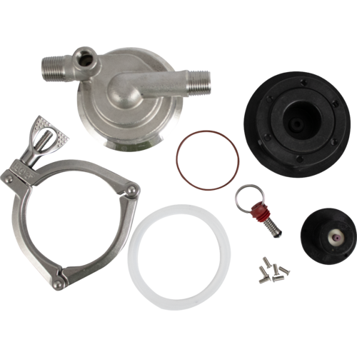 KegLand T.C. Breakdown Brewing Pump Head MKII Pump Head Upgrade Kit Stainless Steel 3" Tri