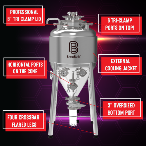 BrewBuilt® X3 Jacketed Uni Conical Fermenter