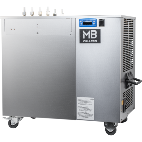 MB® MiniChilly | Multi-Tank Glycol Chiller | Bulkhead Sets for 4 Fermenters | Digital Temp Control | Rolling Casters | Stainless Steel Enclosure | 2/3 HP