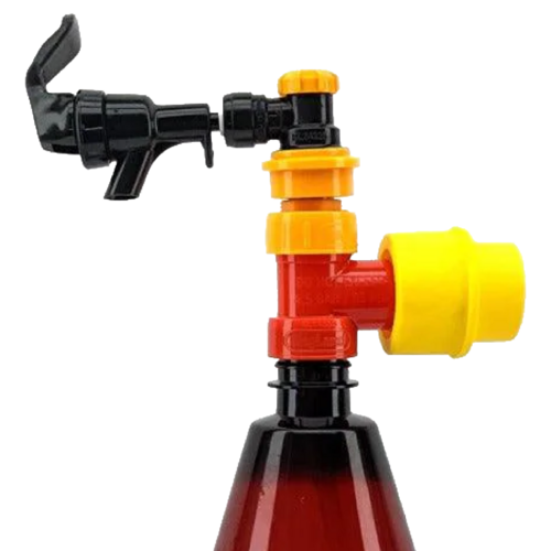 Duotight Compatible | Hand Held Beer Faucet | Cobra Tap | Picnic Tap | Black Plastic
