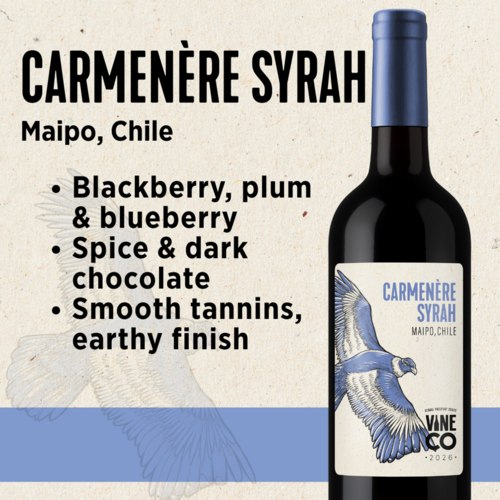 Tinto Fuego Carmenère Syrah Wine Making Kit | VineCo Global Passport Series™ 2026 | While Supplies Last!