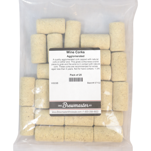 Agglomerated Wine Corks | Molinas MP AGL | Compressed Natural Cork | #9 x 1.75