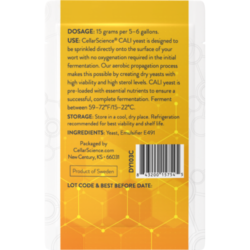 CellarScience® CALI Dry Yeast | American Ale | Premium Beer Yeast